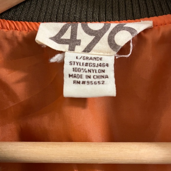 olive green jacket with orange inside - Picture 4 of 7